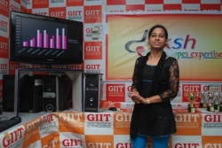 Divya kumari  presenting her project work in Daksh 2012 held at GIIT.