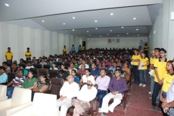 The audience watching the proceedings of Medha 2012 at SNTI auditorium. 