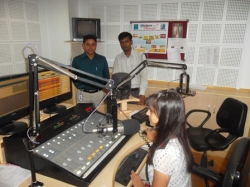 RJ Anshu with Prayas Finalist Mahesh and Prasant  at Red FM studio