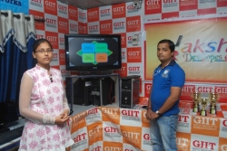 Bhargavi and Mrinal kanti sahu  presenting their project work in Daksh 2012 held at GIIT.