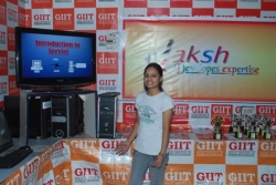 Priya Agarwal  presenting her project work in Daksh 2012 held at GIIT.