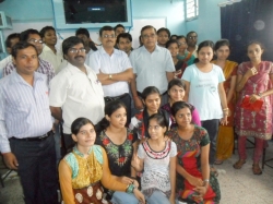 Director Mr. Om Prakash with students and other faculties
