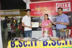 Subham Kant Student of BSc IT(1st Year) has been awarded Best Performance award for his Excellent Managing Ability in organizing Event in Swadeshi Mela
