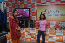 Ankita Das and Farheen presenting their project work in Daksh 2012 held at GIIT.