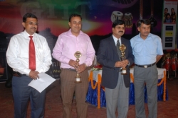 MR OM  Prakash Director GIIT, MR Govind Prasad Genius Icon Award for Entrepreneur, MR K.D Patil, MR Sanjay  Choudhary.(from left to right).