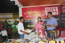 Rahul Kumar Maurya Student of BSc IT(1st Year) has been awarded Best Performance award for his Excellent Managing Ability in organizing Event in Swadeshi Mela